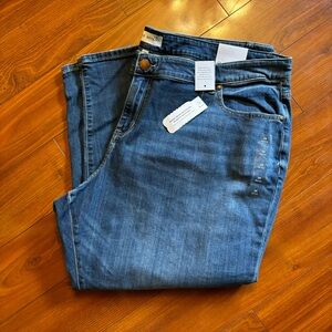 Lane Bryant Signature Fit Mid Rise Boyfriend Blue Jeans Womens 24 P BNWT